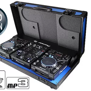 Red 2x pioneer cdj400 + DJM400 Mixer + coffin case + headphones..800Eu