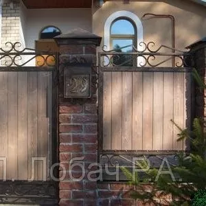 Забор,  ограда,  ворота,  козырьки,  котлы,  перила, ковка,  кованые ворота