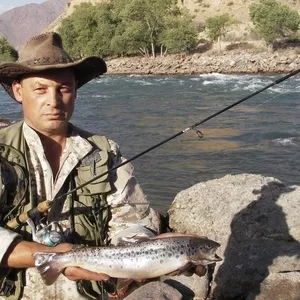 Рыбалка в горных реках Киргизии.