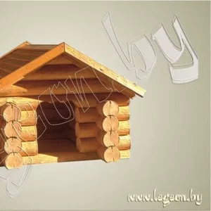 Деревянная будка для собаки «ФУ»