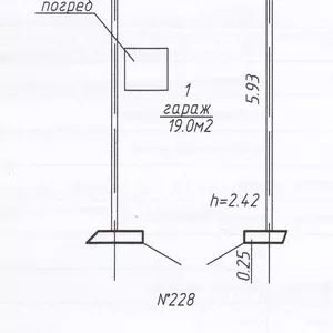 Гараж на Карастояновой с ямой ГК Орленок 5, 93х3, 2
