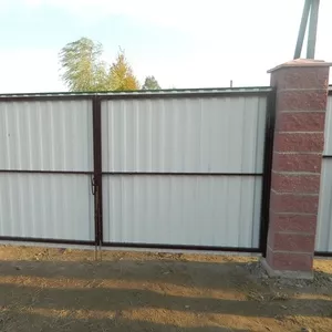 Ворота и калитки для заборов из металла,  комплектующие 