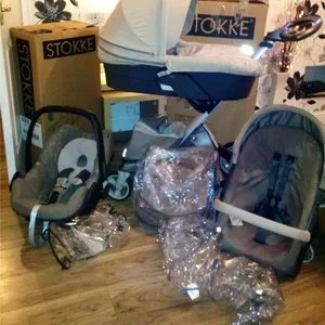 3 in 1 Stokke Xplory V4 Stroller Beige