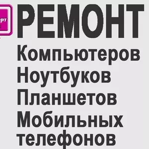 Ремонт компьютеров,  ноутбуков,  телефонов и планшетов.Установка windows