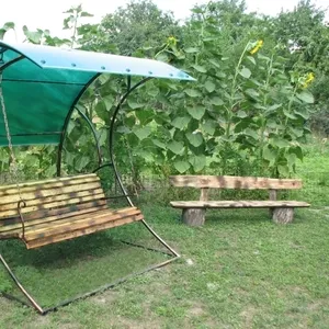 Садовые,  разборные качели Допустимая нагрузка: 210 кг.