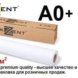 Бумага INKJET в рулонах для плоттеров 914мм-50мм-45м,  80г/м2