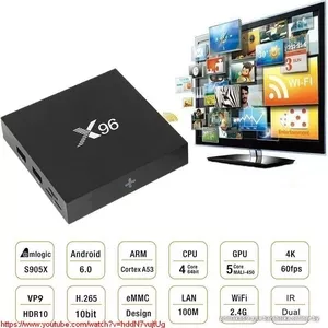 TV box Android 6 Smart TV приставка X96 2Гб озу 16Гб пзу