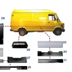 Купить кузовные автозапчасти к Мерседес бус 207-410. 