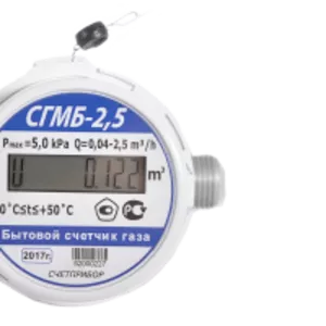 Счетчик газа малогабаритный СГМБ-2, 5 с термокомпенсатором