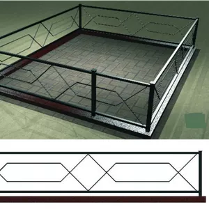 Ограда металлическая ритуальная