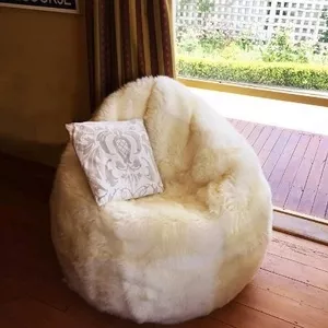 Кресло мешок Груша из меха