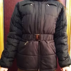 Куртка женская зимняя. Удлиненная. 46-48 размер. На  синтепоне + байка
