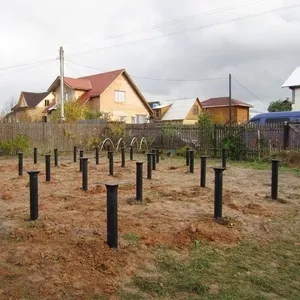 Фундамент на сваях установка Минск / Городея